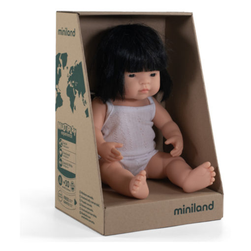 miniland-babypuppe-of-color-asiatisch-asian-weiblich-mit-unterwäsche-38cm-31156-box