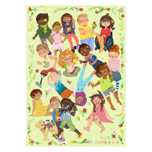 a4-poster-diversity-kids-glueckliche-kinder-kindergarten-verschiedene-kinder-vielfalt-feiern-kita