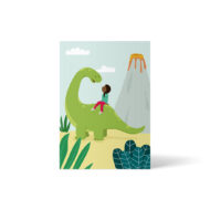 Ellou Postkarte A6 Dinosaurier